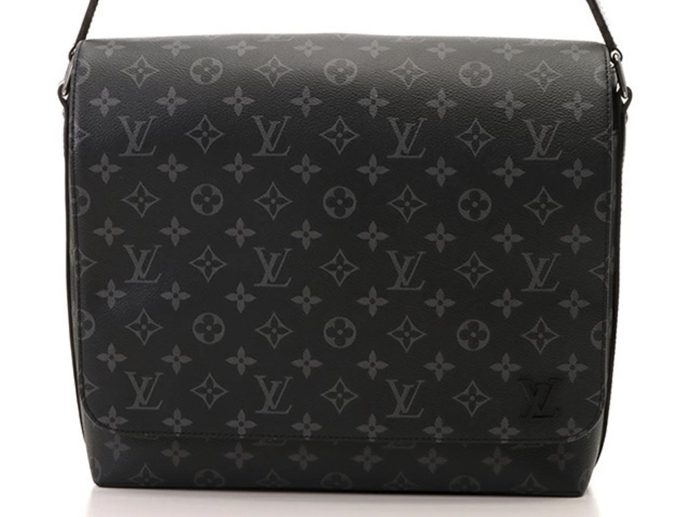 LOUIS VUITTON District Shoulder Bag Monogram Eclipse Black